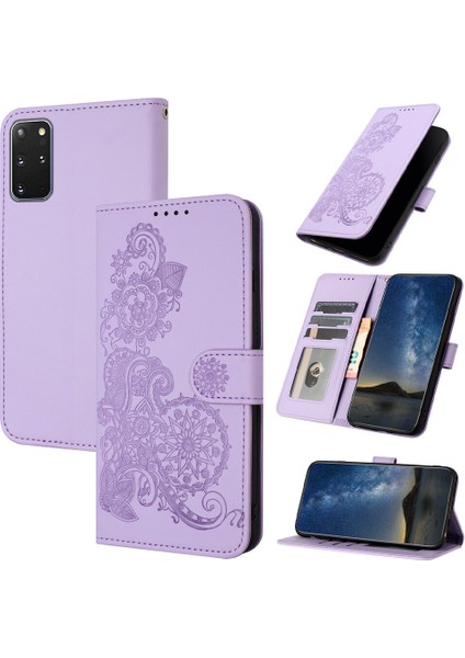Samsung Galaxy S20 Plus Flip Deri Manyetik Koruyucu Cüzdan Bilek Kayışı Telefon Kılıfı (Yurt Dışından)