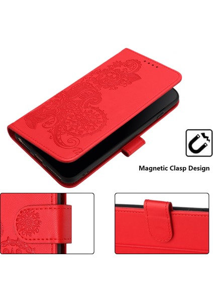 iPhone Xr Flip Deri Manyetik Koruyucu Cüzdan Bilek Kayışı Telefon Kılıfı (Yurt Dışından)