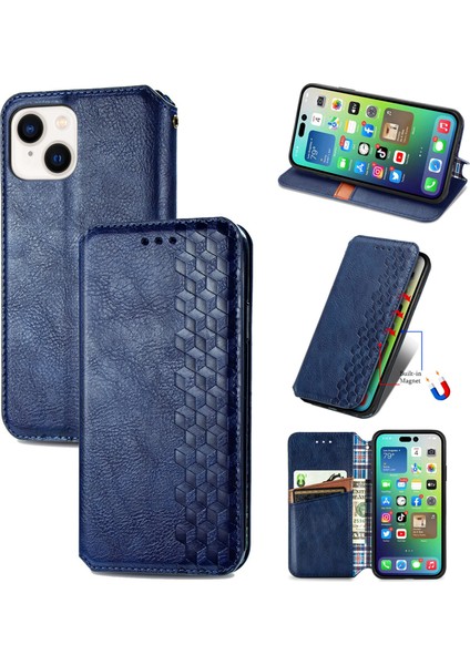 iPhone 14 Kart Tutuculu Cüzdan Pu Deri Çevirme Çubuğu Telefon Kılıfı (Yurt Dışından)