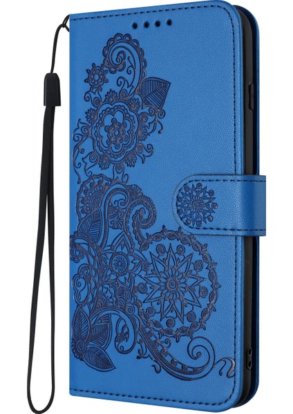 iPhone 12 Pro Max Flip Deri Manyetik Koruyucu Cüzdan Bilek Kayışı Telefon Kılıfı (Yurt Dışından)