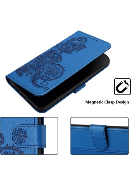 iPhone 12 Pro Max Flip Deri Manyetik Koruyucu Cüzdan Bilek Kayışı Telefon Kılıfı (Yurt Dışından)