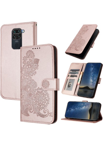 Xiaomi Redmi Note 9 Flip Deri Manyetik Koruyucu Cüzdan Bilek Kayışı Telefon Kılıfı (Yurt Dışından)