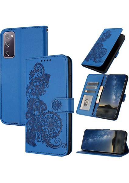 Samsung Galaxy S20FE Flip Deri Manyetik Koruyucu Cüzdan Bilek Kayışı Telefon Kılıfı (Yurt Dışından)