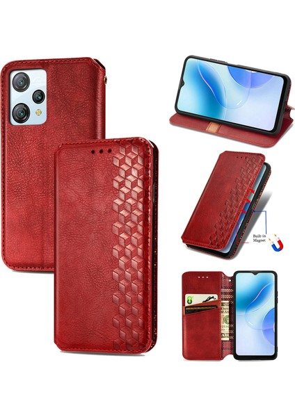 Blackview A53 Kart Tutuculu Cüzdan Pu Deri Çevirme Çubuğu Telefon Kılıfı (Yurt Dışından)