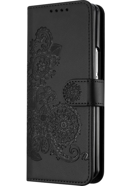 Samsung Galaxy Z Fold 4 Flip Deri Manyetik Koruyucu Cüzdan Bilek Kayışı Telefon Kılıfı (Yurt Dışından)