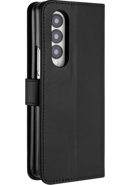 Samsung Galaxy Z Fold 4 Flip Deri Manyetik Koruyucu Cüzdan Bilek Kayışı Telefon Kılıfı (Yurt Dışından)