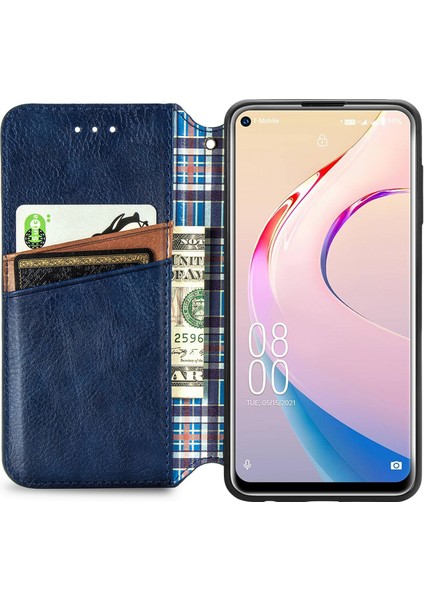 Oukitel C21 Pro Kart Tutuculu Cüzdan Pu Deri Çevirme Çubuğu Telefon Kılıfı (Yurt Dışından)