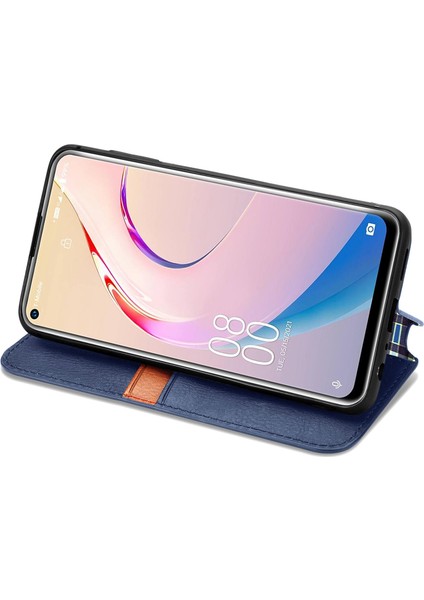Oukitel C21 Pro Kart Tutuculu Cüzdan Pu Deri Çevirme Çubuğu Telefon Kılıfı (Yurt Dışından)