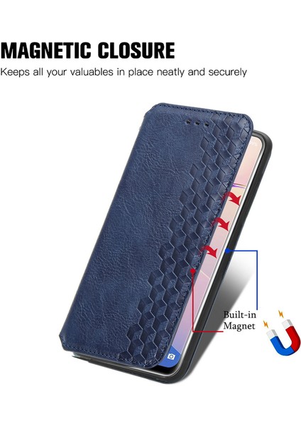 Oukitel C21 Pro Kart Tutuculu Cüzdan Pu Deri Çevirme Çubuğu Telefon Kılıfı (Yurt Dışından)