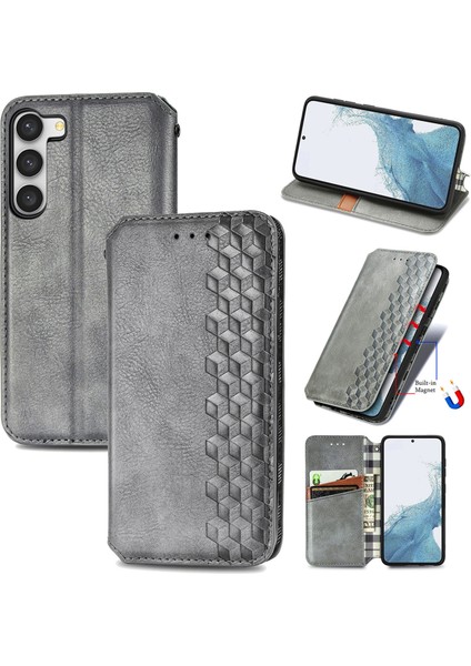 Samsung Galaxy S23 Plus Kart Tutuculu Cüzdan Pu Deri Çevirme Çubuğu Telefon Kılıfı (Yurt Dışından)