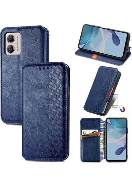 Motorola Moto G53 5g Kart Tutuculu Cüzdan Pu Deri Çevirme Çubuğu Telefon Kılıfı (Yurt Dışından)