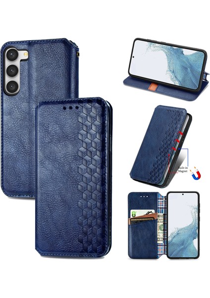 Samsung Galaxy S23 Kart Tutuculu Cüzdan Pu Deri Çevirme Çubuğu Telefon Kılıfı (Yurt Dışından)