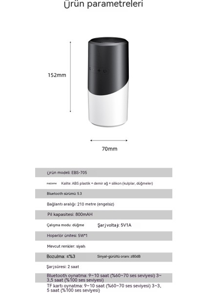 Qıchu 2023 Rgb Işıklar ile Yeni Kablosuz Bluetooth Haparlör Taşınabilir Açık Su Geçirmez Küçük Ses Ortam Işığı (Yurt Dışından) modelleri