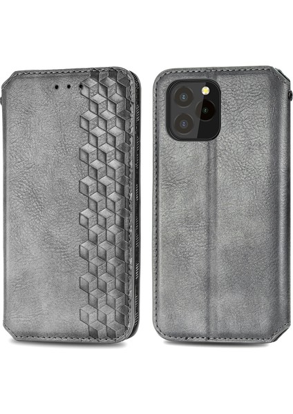 Oukitel C21 Pro Kart Tutuculu Cüzdan Pu Deri Çevirme Çubuğu Telefon Kılıfı (Yurt Dışından)