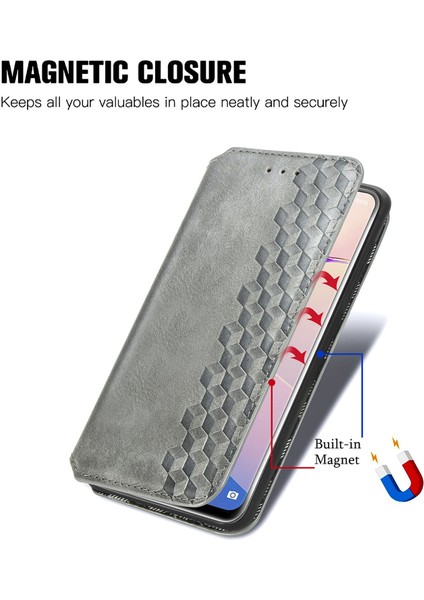 Oukitel C21 Pro Kart Tutuculu Cüzdan Pu Deri Çevirme Çubuğu Telefon Kılıfı (Yurt Dışından)
