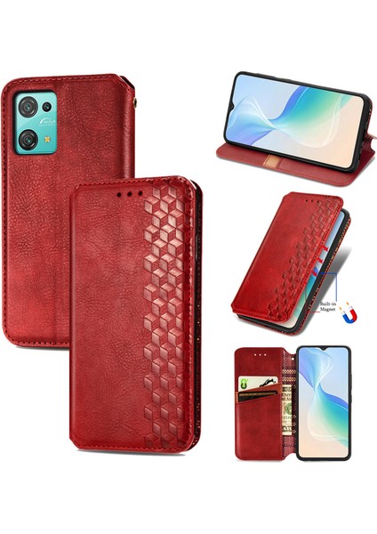 Blackview C30/C30 Pro Kart Tutuculu Cüzdan Pu Deri Çevirme Çubuğu Telefon Kılıfı (Yurt Dışından)