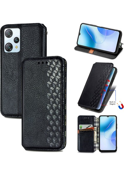 Blackview A53 Kart Tutuculu Cüzdan Pu Deri Çevirme Çubuğu Telefon Kılıfı (Yurt Dışından)