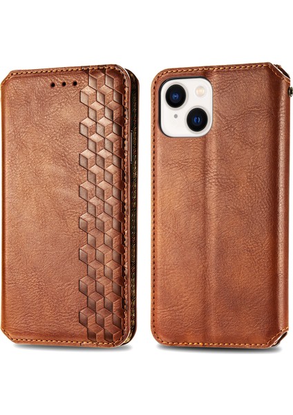 iPhone 14 Plus Kart Tutuculu Cüzdan Pu Deri Çevirme Çubuğu Telefon Kılıfı (Yurt Dışından)