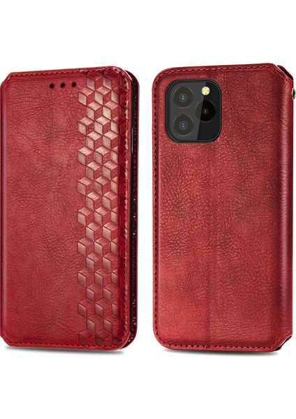 Oukitel C21 Pro Kart Tutuculu Cüzdan Pu Deri Çevirme Çubuğu Telefon Kılıfı (Yurt Dışından)