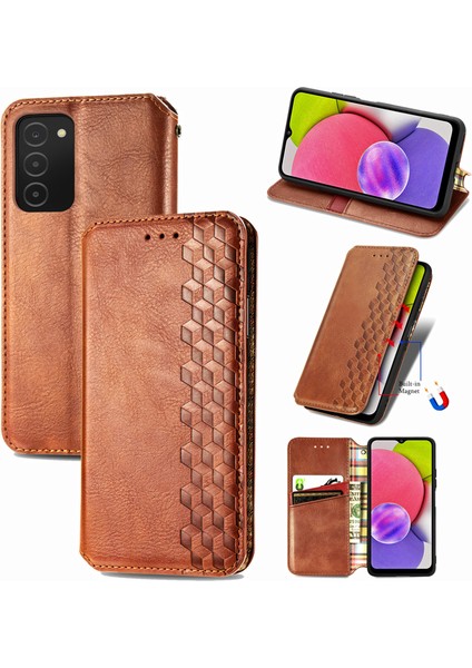Samsung Galaxy A03S Kart Tutuculu Cüzdan Pu Deri Çevirme Çubuğu Telefon Kılıfı (Yurt Dışından)