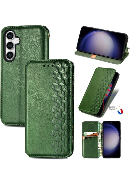 Samsung Galaxy S23 Fe Kart Tutuculu Cüzdan Pu Deri Çevirme Çubuğu Telefon Kılıfı (Yurt Dışından)