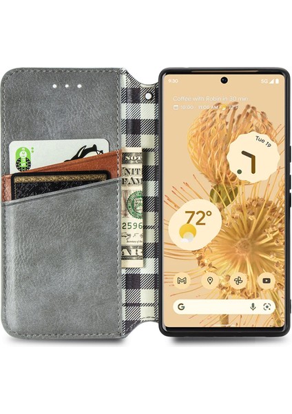 Google Pixel 6 Kart Tutuculu Cüzdan Pu Deri Çevirme Çubuğu Telefon Kılıfı (Yurt Dışından) modelleri