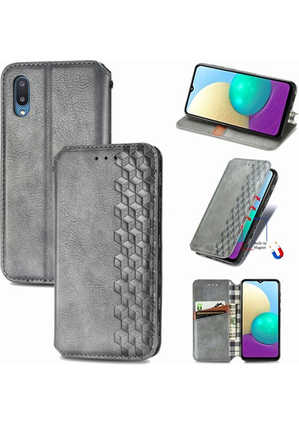 Samsung Galaxy A02 Kart Tutuculu Cüzdan Pu Deri Çevirme Çubuğu Telefon Kılıfı (Yurt Dışından)