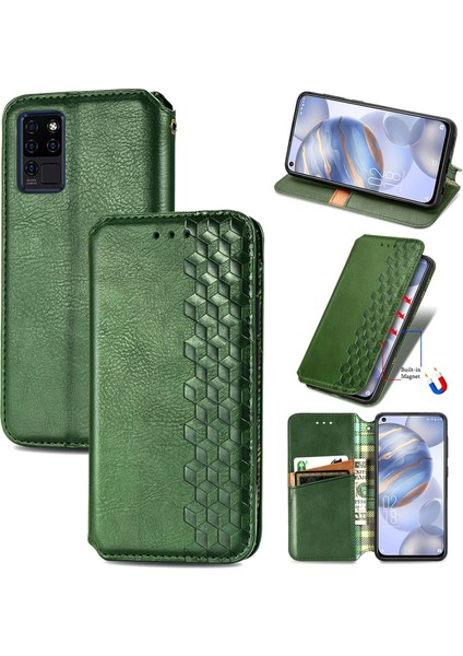 Oukitel C21 Kart Tutuculu Cüzdan Pu Deri Çevirme Çubuğu Telefon Kılıfı (Yurt Dışından)