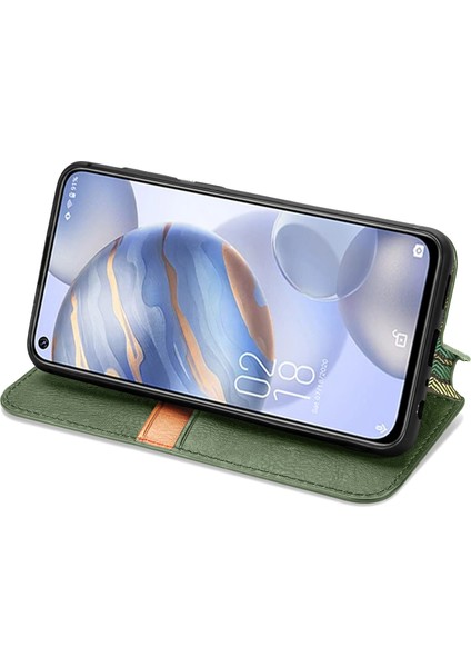 Oukitel C21 Kart Tutuculu Cüzdan Pu Deri Çevirme Çubuğu Telefon Kılıfı (Yurt Dışından) fırsatları