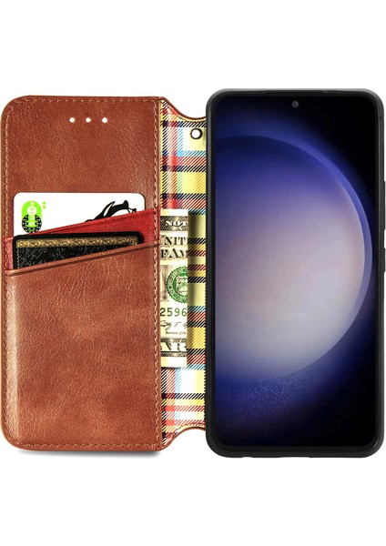 Samsung Galaxy S23 Fe Kart Tutuculu Cüzdan Pu Deri Çevirme Çubuğu Telefon Kılıfı (Yurt Dışından) modelleri
