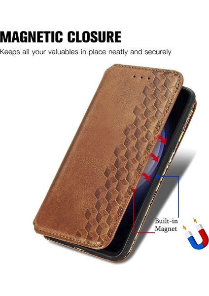 Samsung Galaxy S23 Fe Kart Tutuculu Cüzdan Pu Deri Çevirme Çubuğu Telefon Kılıfı (Yurt Dışından) indirimleri