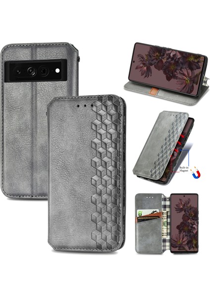 Google Pixel 7 Pro Kart Tutuculu Cüzdan Pu Deri Çevirme Çubuğu Telefon Kılıfı (Yurt Dışından)