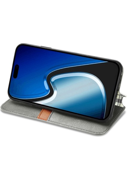 iPhone 15 Kart Tutuculu Cüzdan Pu Deri Çevirme Çubuğu Telefon Kılıfı (Yurt Dışından)