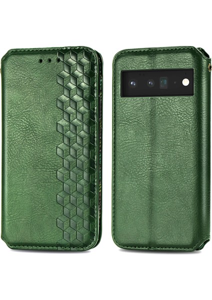 Google Pixel 6 Kart Tutuculu Cüzdan Pu Deri Çevirme Çubuğu Telefon Kılıfı (Yurt Dışından)