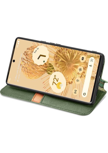 Google Pixel 6 Kart Tutuculu Cüzdan Pu Deri Çevirme Çubuğu Telefon Kılıfı (Yurt Dışından)