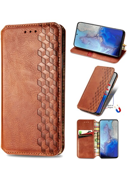 Samsung Galaxy S20 Ultra Kart Tutuculu Cüzdan Pu Deri Çevirme Çubuğu Telefon Kılıfı (Yurt Dışından)