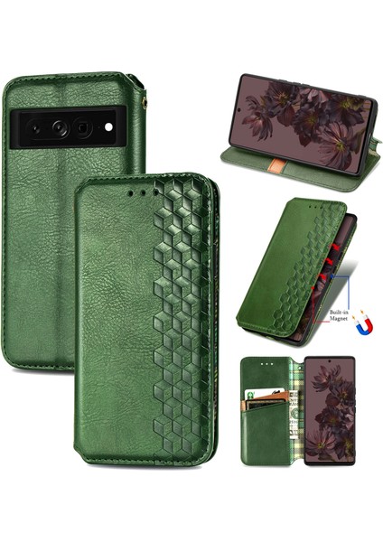 Google Pixel 7 Pro Kart Tutuculu Cüzdan Pu Deri Çevirme Çubuğu Telefon Kılıfı (Yurt Dışından)