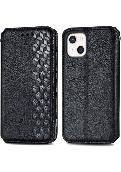 iPhone 13 Mini Kart Tutuculu Cüzdan Pu Deri Çevirme Çubuğu Telefon Kılıfı (Yurt Dışından)