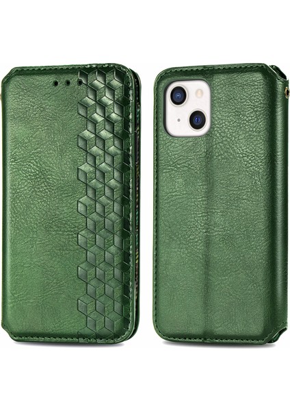 iPhone 13 Mini Kart Tutuculu Cüzdan Pu Deri Çevirme Çubuğu Telefon Kılıfı (Yurt Dışından)