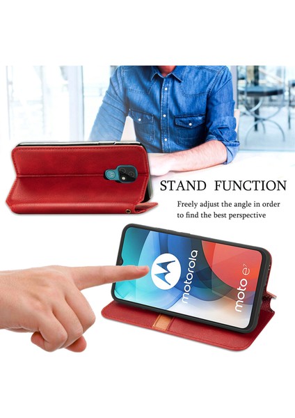 Motorola Moto E7 Kart Tutuculu Cüzdan Pu Deri Çevirme Çubuğu Telefon Kılıfı (Yurt Dışından) modelleri