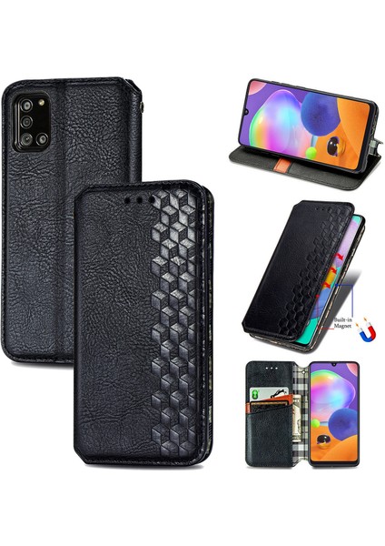 Samsung Galaxy A31 Kart Tutuculu Cüzdan Pu Deri Çevirme Çubuğu Telefon Kılıfı (Yurt Dışından)