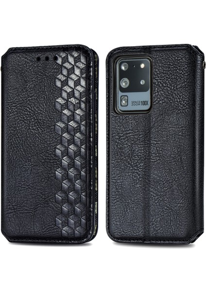 Samsung Galaxy S20 Ultra Kart Tutuculu Cüzdan Pu Deri Çevirme Çubuğu Telefon Kılıfı (Yurt Dışından)
