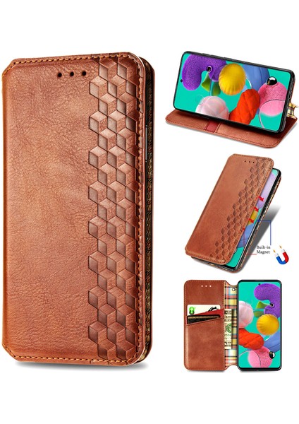 Samsung Galaxy A51 5g Kart Tutuculu Cüzdan Pu Deri Çevirme Çubuğu Telefon Kılıfı (Yurt Dışından)