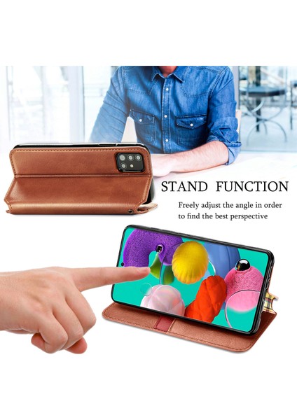 Samsung Galaxy A51 5g Kart Tutuculu Cüzdan Pu Deri Çevirme Çubuğu Telefon Kılıfı (Yurt Dışından) modelleri