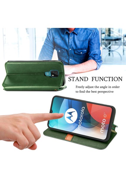 Motorola Moto E7 Kart Tutuculu Cüzdan Pu Deri Çevirme Çubuğu Telefon Kılıfı (Yurt Dışından) modelleri
