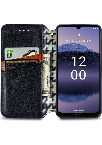 Nokia G11 Plus Kart Tutuculu Cüzdan Pu Deri Çevirme Çubuğu Telefon Kılıfı (Yurt Dışından)