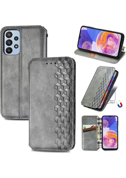 Samsung Galaxy A23 Kart Tutuculu Cüzdan Pu Deri Çevirme Çubuğu Telefon Kılıfı (Yurt Dışından)