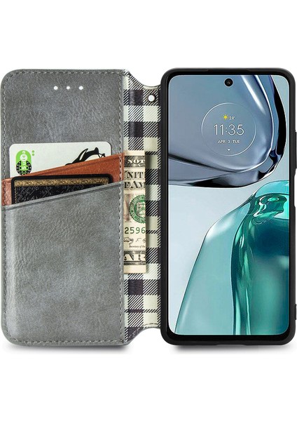 Motorola Moto G62 Kart Tutuculu Cüzdan Pu Deri Çevirme Çubuğu Telefon Kılıfı (Yurt Dışından) modelleri