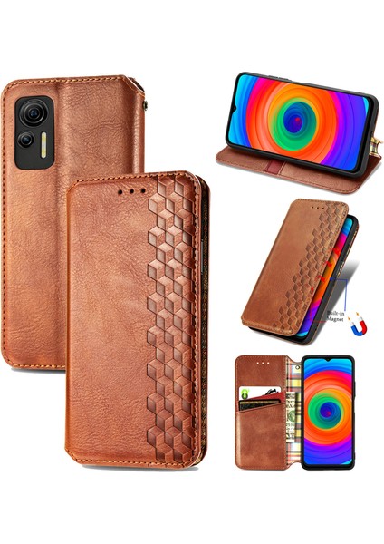 Ulefone Note 14 Kart Tutuculu Cüzdan Pu Deri Çevirme Çubuğu Telefon Kılıfı (Yurt Dışından)
