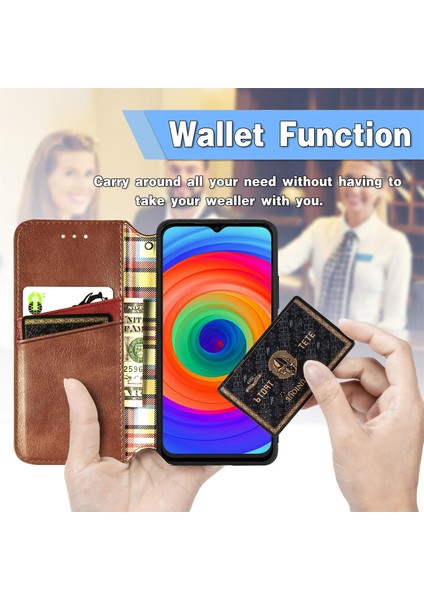 Ulefone Note 14 Kart Tutuculu Cüzdan Pu Deri Çevirme Çubuğu Telefon Kılıfı (Yurt Dışından)